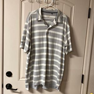 Ping Men’s Size XL Performance Golf Polo Shirt Striped Stretchy Short Sleeves